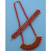 Safety Pin Jewellery - Red/Gold