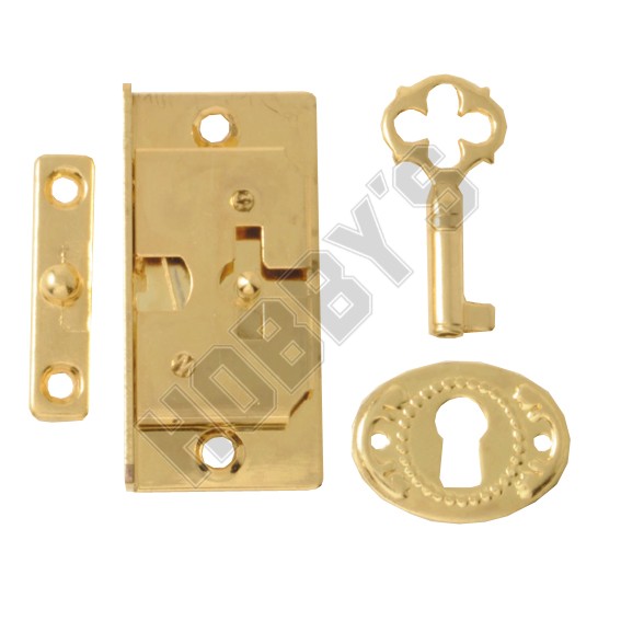 Brassed Box Lock and Key Set