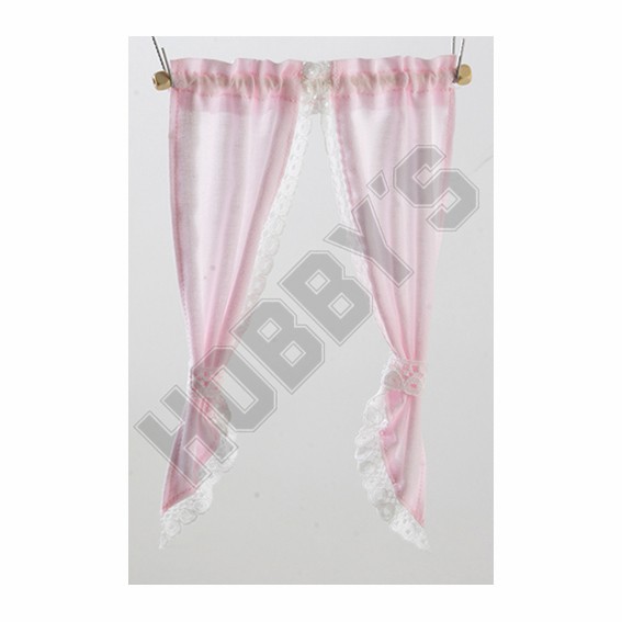 Pink Tie Back Curtain