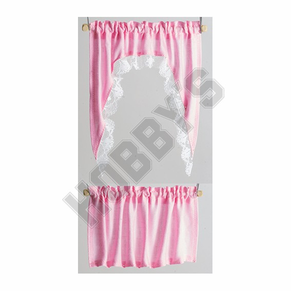 Pink Ruffled Cape Curtain
