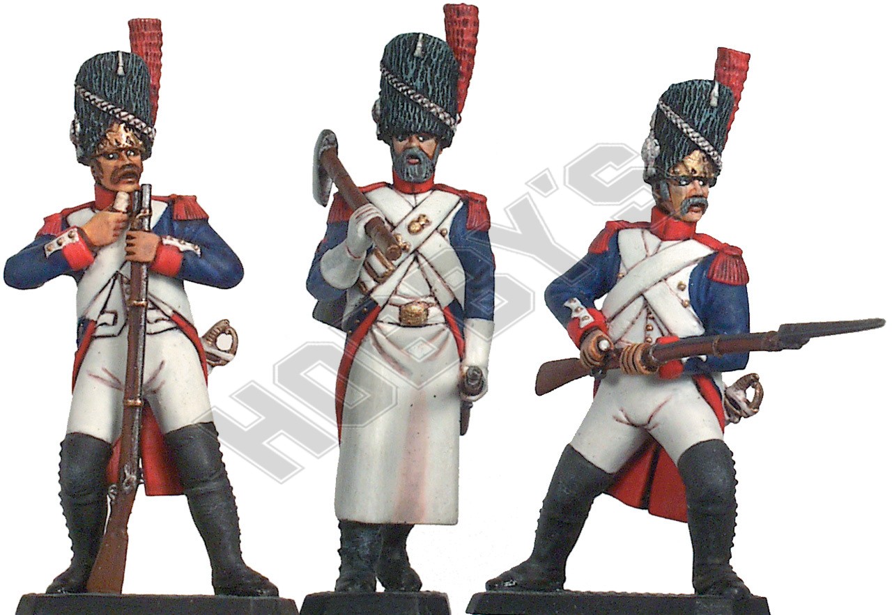 French Inperial Guard Infantry reloading & Sapper 1805