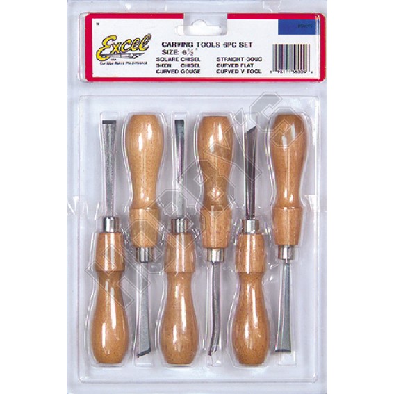 Deluxe Wood Carving Sets 6pc 