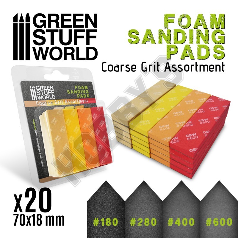 Foam Sanding Pads - Coarse Grit