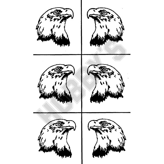 Stencil - Eagle Heads x 6                  