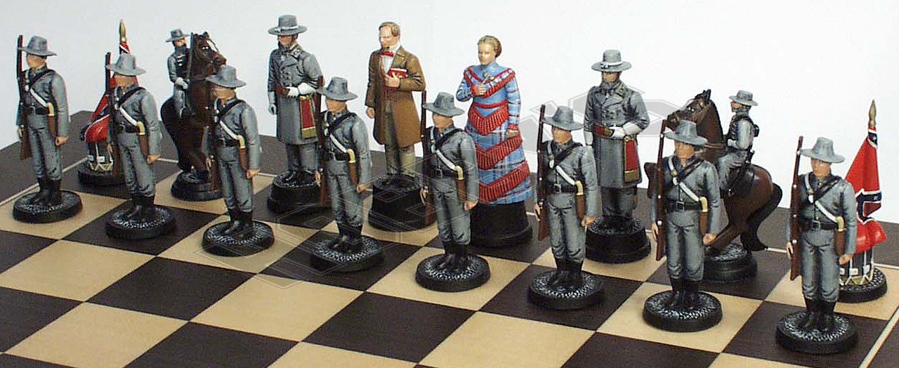 Chess Set Confederate  