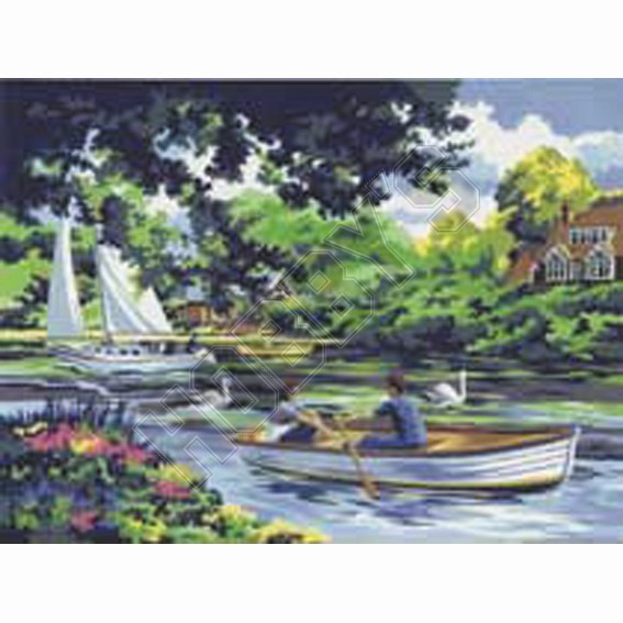 Painting By Numbers - Boating On The River 