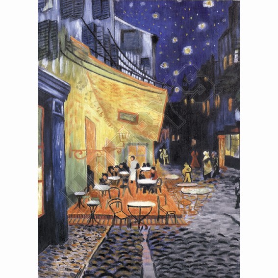 Terrace At Night - Oil Painting 