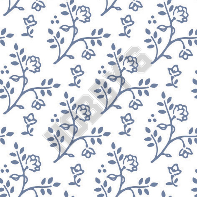Wallpaper - Julia Blue On White