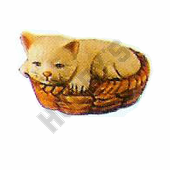 Rubber Mould Kitten in Basket