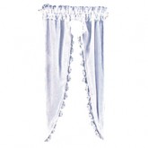 White Tiffany Ruffle Curtain