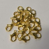 Lobster Clips Gold 12.0mm