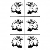 Stencil - Eagle Heads x 6                  