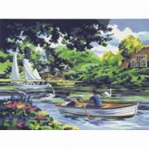 Painting By Numbers - Boating On The River 