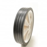 White Centre/Black Ribbed Tyre 