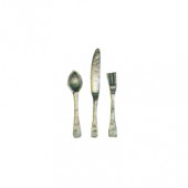 Silverware 3 Pieces - Metal Miniature
