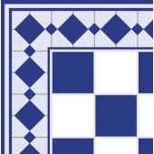 Tiles - Blue On White