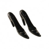Ladies Shoes - Black High Heeled