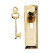 Door Knob and Key Plate with Key 