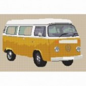 Cross Stitch - Camper Van with Bay Window 
