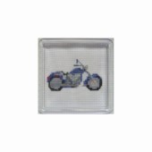 Harley Bike Coaster - Cross Stitch 