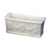 White Rectangular Planter