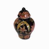 Ginger Jar - Black/Floral