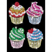 Cupcakes - Sequin Art