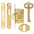 Brassed Cabinet Lock and Key Set