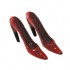 Ladies Shoes - Red/Black High Heeled