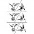 Stencil - Kingfisher x 6 (2 Different Flying Poses)    